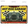 Hot Rod Garage Винтажная Металлическая Табличка Жестяная Табличка Винтажная Декоративная Табличка Домашний Настенный Декор Табличка для Бара Домашний Декор Постер Дропшиппинг