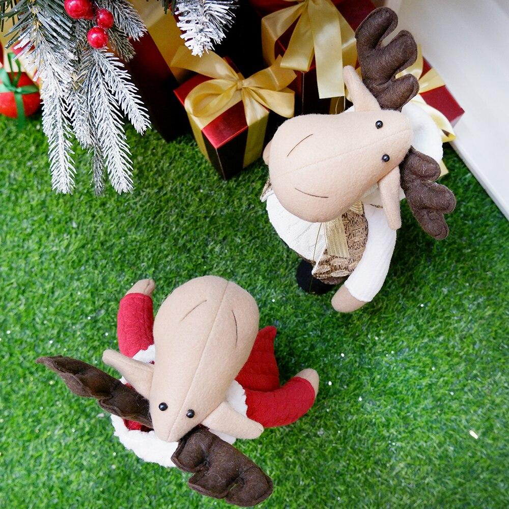 Неваляшка Лось Куклы Новогодняя Рождественская фигурка Орнамент Рождественское украшение Игрушка Рождественский детский подарок Домашний офис Adornos De Navidad Декор