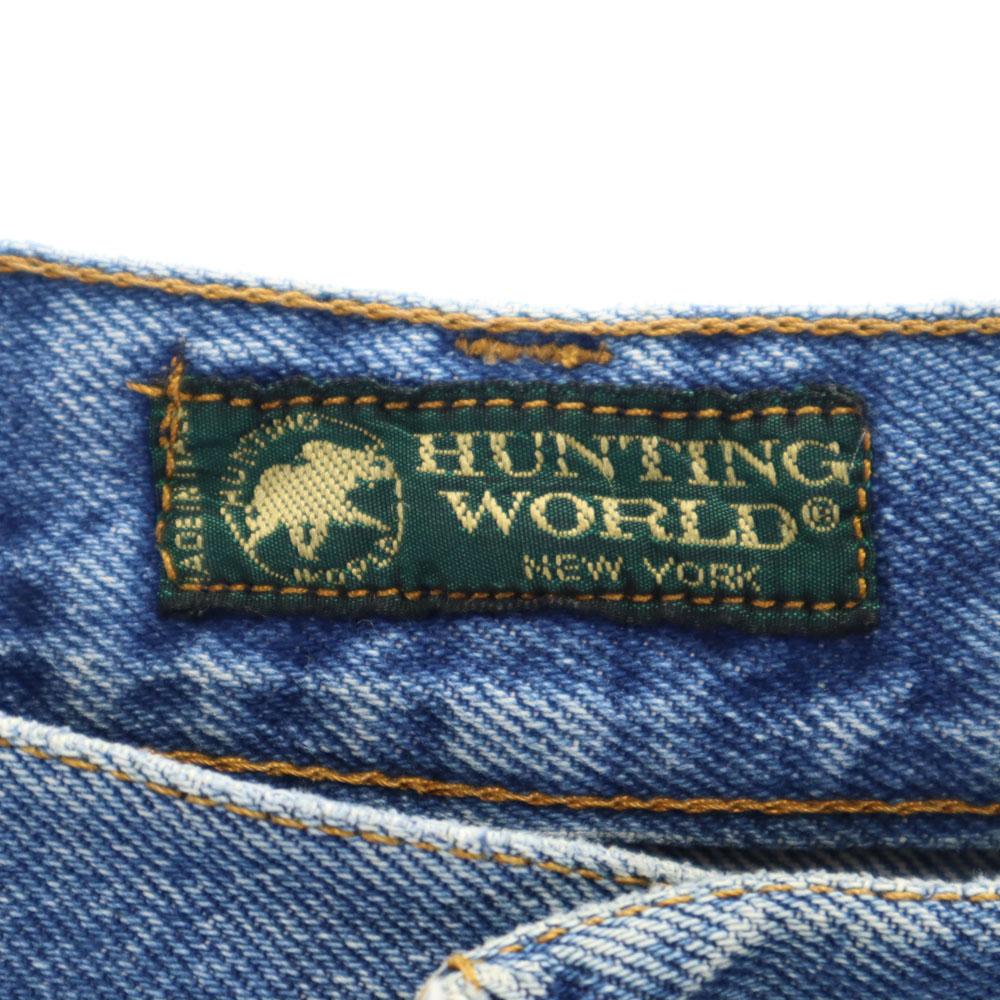 HUNTING WORLD 90-е Сделано в Италии Старые джинсы W30 Синие джинсы Мужские Б/У