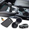 Subaru Forester SL Series and Drive Center Console Cup Holder Wireless Charging Compatible Silicone Mat Set of 2 Soft and Interior Accessories (2025