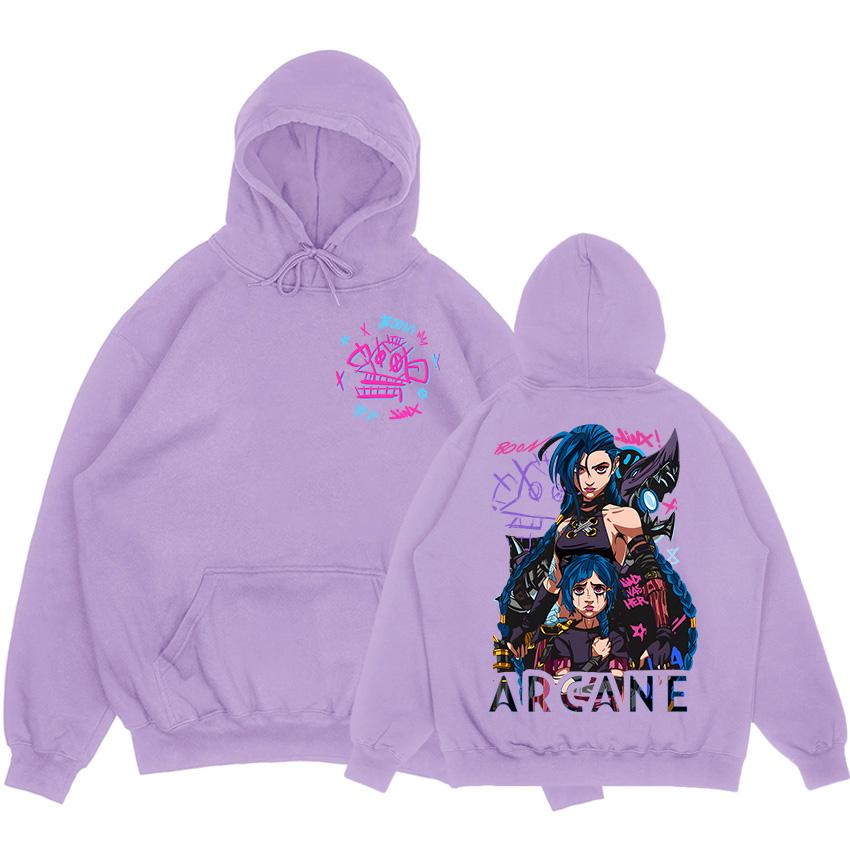 Аркейн Джинкс Бум Обезьяна Худи с Длинным Рукавом Мужские Женские Толстовки Видеоигра Мода Печать Пуловеры Moletom Masculino Унисекс