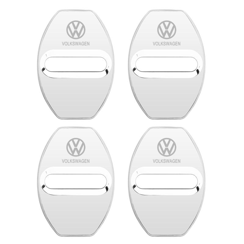 2026 Hot For Volkswagen VW 4 PCS/Set Fashion Stainless Steel Car Covers Door Lock Protecting Cover For Volkswagen VW Golf Tiguan