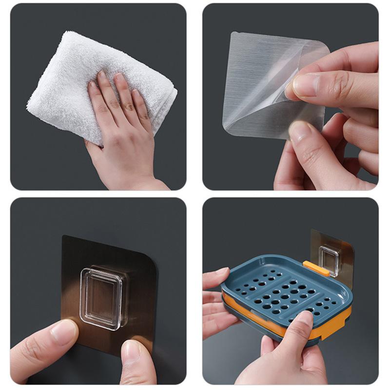 1 шт., нескользящий держатель для мыла, сильная всасывающая стойка для слива мыльницы, бытовая присоска, настенная мыльница