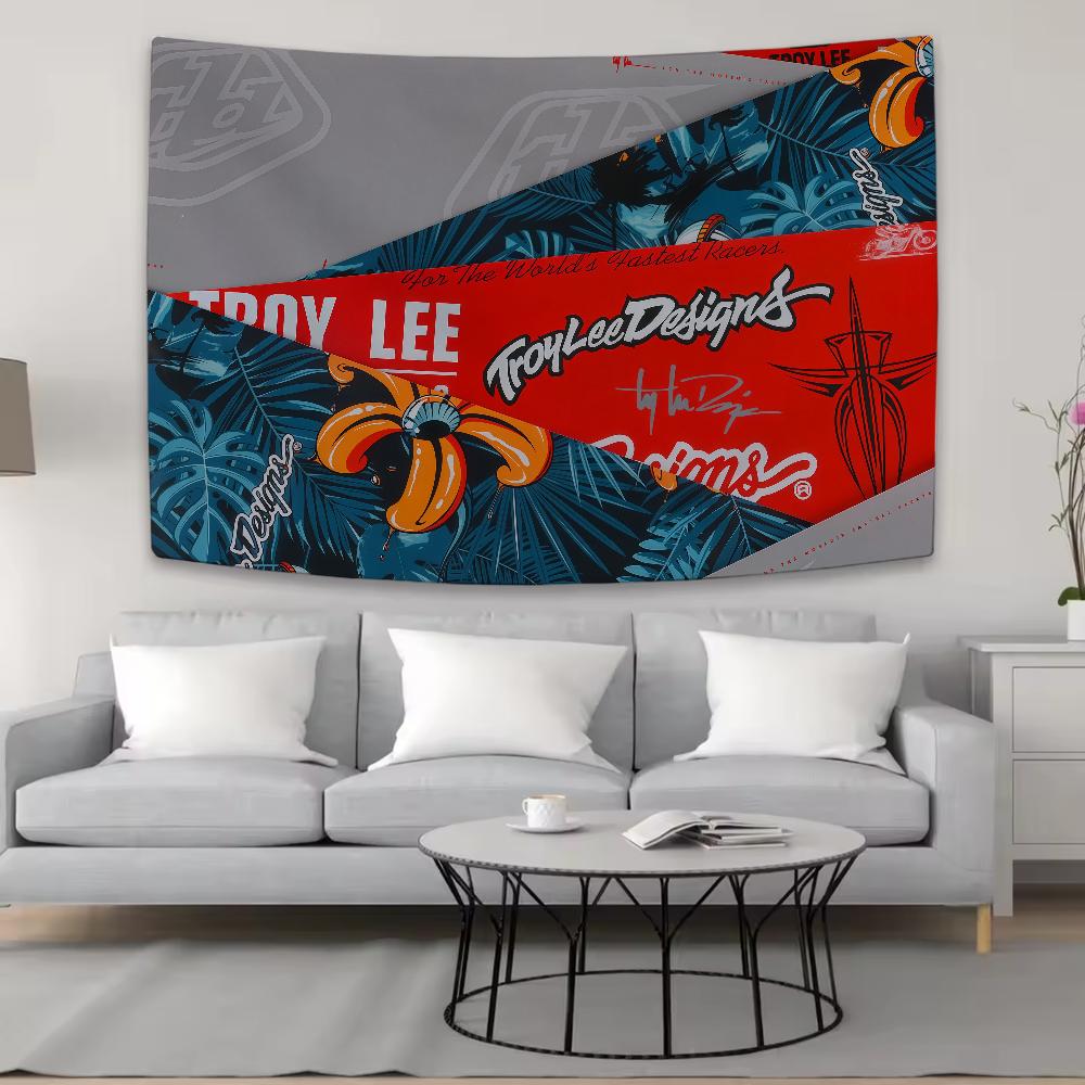Крутой Спортивный Гобелен Troy Lee Designs Фон для Подвешивания Ткань для Спальни Гобелен Декор Комнаты Эстетичный Гобелен Настенный Подвес