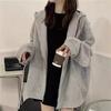Autumn and Winter Jacket Zipper Hooded Sweater Women's Casual Cardigan Loose Top