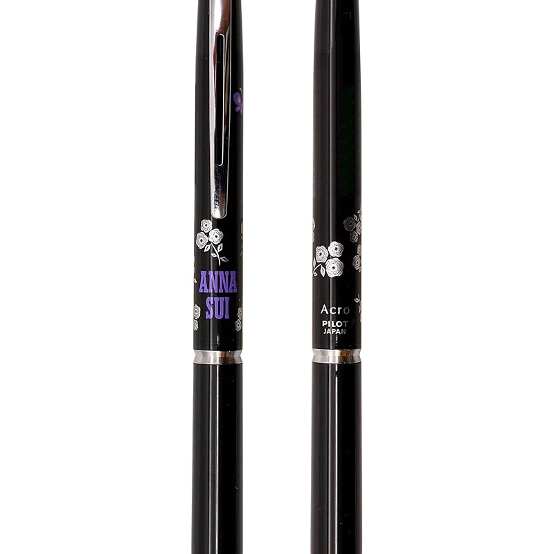 Acro×ANNASUI/Acro×ANNASUI oil-based ballpoint pen 0.5mm black ink [black/flower]