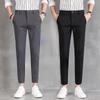 Мужские узкие модные брюки девятой длины в корейском стиле - Весенне-летние повседневные тонкие длинные брюки