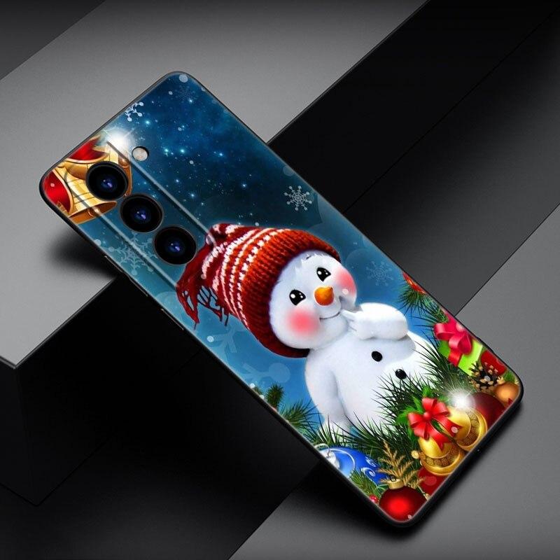 Чехол для телефона Merry Christmas для Samsung Galaxy S22 Pro S21 S20 FE Ultra S10 Lite S10 S10E S9 S8 Plus, мягкий черный чехол из ТПУ