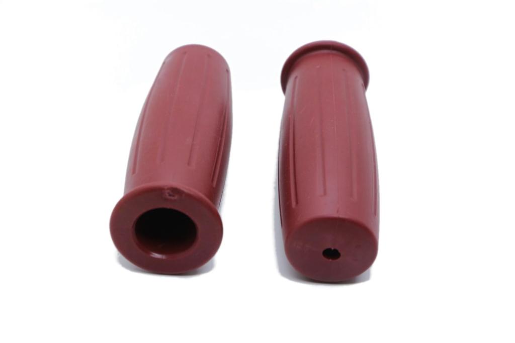 Beatus Retro Classic Bike Handle Grip 22.2mm Universal Grip Left and Right Set (Red)