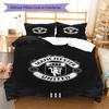 Shiny MUFC Cards Bedding Quilt Set Quilt Cover Pillowcase Home Decoration Birthday Gift (1 * duvet cover + 2 * pillowcase, without core)
