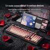 BOW Hangshi Многорежимная Bluetooth-клавиатура с подсветкой, дизайн с помадой и тональным кремом для женщин, механические ощущения, беспроводные/проводные варианты