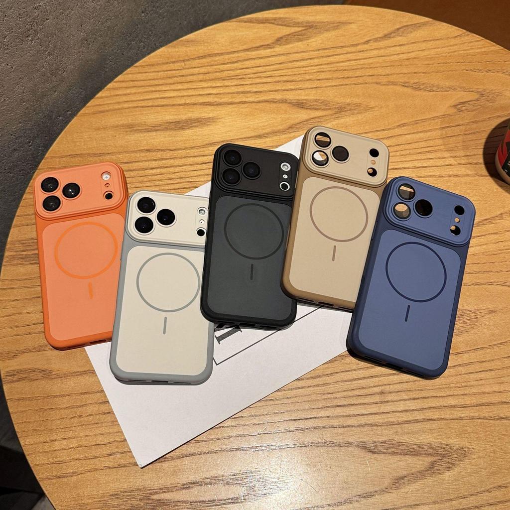 Магнитный защитный чехол Color-Block для iPhone 17/16 Pro/15 Pro Max