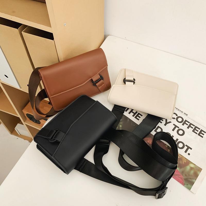 Небольшие квадратные сумки из полиуретана на плечо и через плечо для женщин и мужчин, простые, компактные, повседневные, универсальные, модные, нагрудные