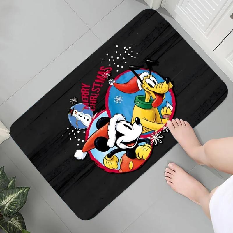  Disney M-Mickeys Mouse Floor Mat Graphic Printed Flannel Doormats for Bathroom Kitchen Entrance Carpet Home Decor Mats