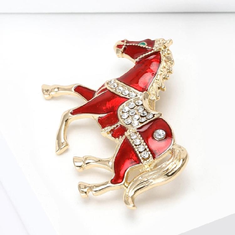 Прочная булавка-лошадь из сплава Универсальный аксессуар для украшения шарфа или сумки