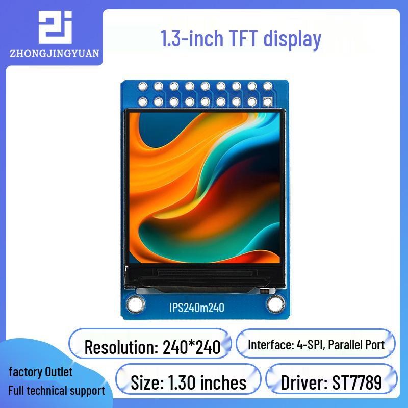1,3-дюймовый HD IPS-дисплей, 240x240 TFT LCD, ST7789 с библиотекой шрифтов