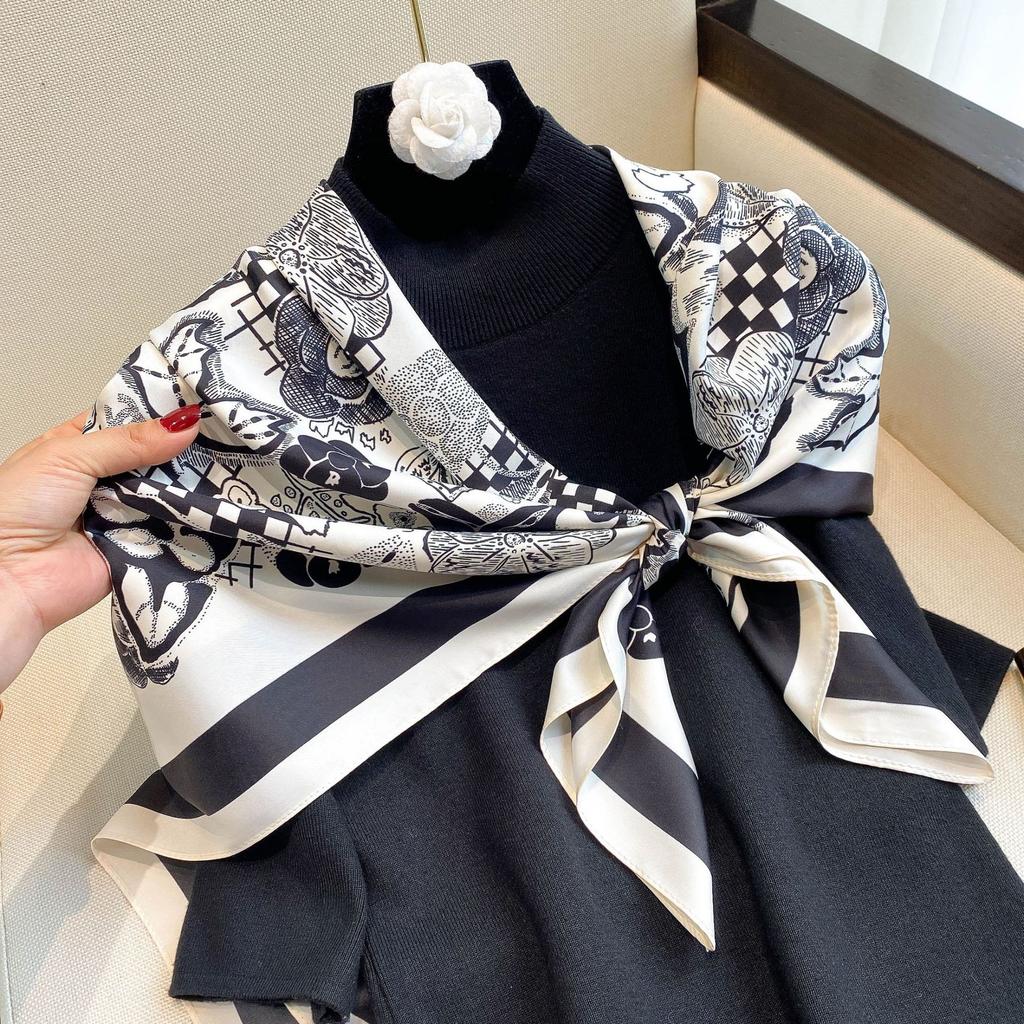 Korean Spring and Autumn Summer New Fashionable Large Scarf Scarf Sunshade Scarf Shoulder Scarf Scarf