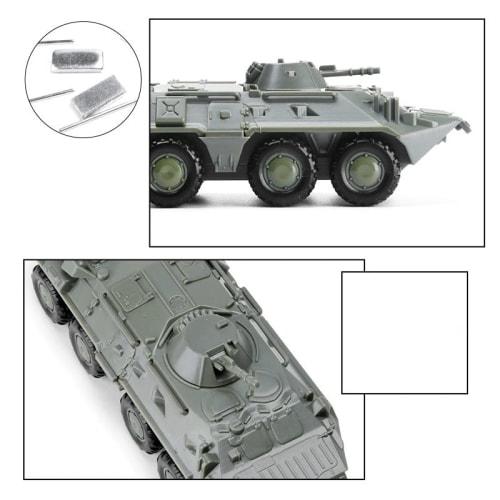 1:72 4D Assembly Model of BTR-80 Wheeled Armored Vehicle, Military Plastic Armored Vehicle Model, No Adhesive Required
