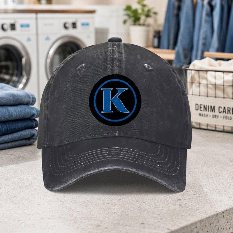 KLetter Washed Baseball Cap Adjustable Duckbill Hat for Parties Gatherings Fashion Outfits Birthday Gift