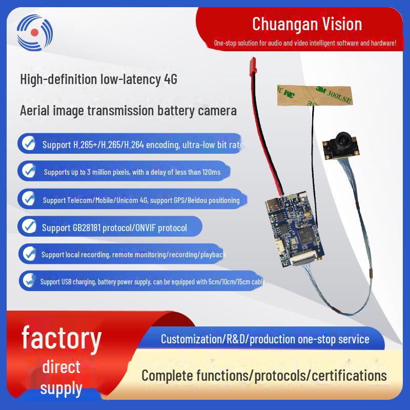 Модуль 4G HD-аэрофотокамеры с малой задержкой передачи изображения и носимым позиционированием