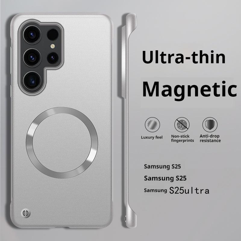 Thin Frameless Ultra Thin Magnetic Phone Case for Samsung Galaxy S26 Ultra S25 S24 S23 S22 Plus PC Hard Protective Cooling Cover