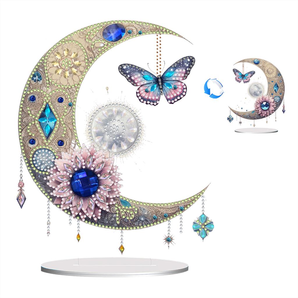 Acrylic 2D/Flat DIY Diamond Painting Desktop Ornaments Kit Diamond Painting Desktop Decorations for Home Office Desktop Decor