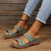 Fashion 2025 Women Summer Sandals Casual Comfortable Round Head Open Toe Wedges Slippers Fashion Slip On Slides for Women