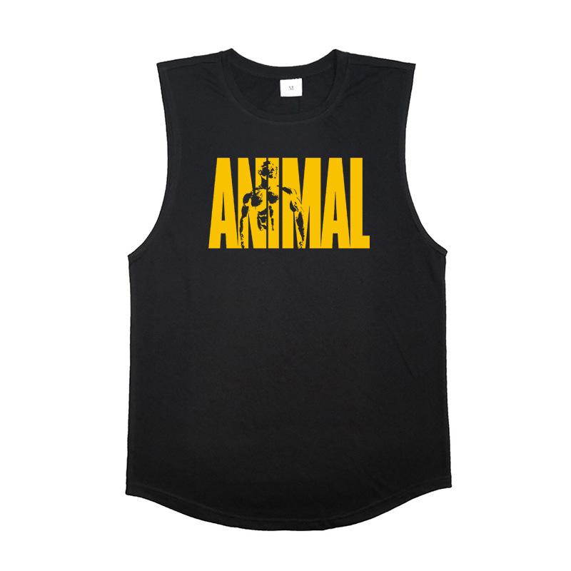 New Sports Vest Men'S Loose Summer Pure Cotton Fitness And Bodybuilding Quick Drying Sleeveless Shoulder White Base Shirt Sleeveless T-Shirt