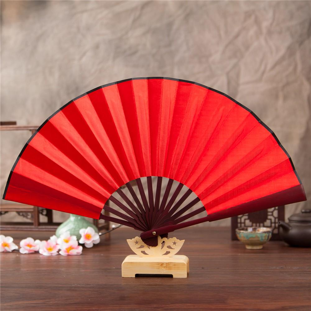 Ручной китайский цветочный кружевной шелковый складной веер унисекс для свадебных танцев веер