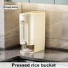 Rice Dispenser with Measuring Cup Large Capacity Clear Visible Airtight Flour Beans Cereal Grains Food Storage Container Kitchen Supplies