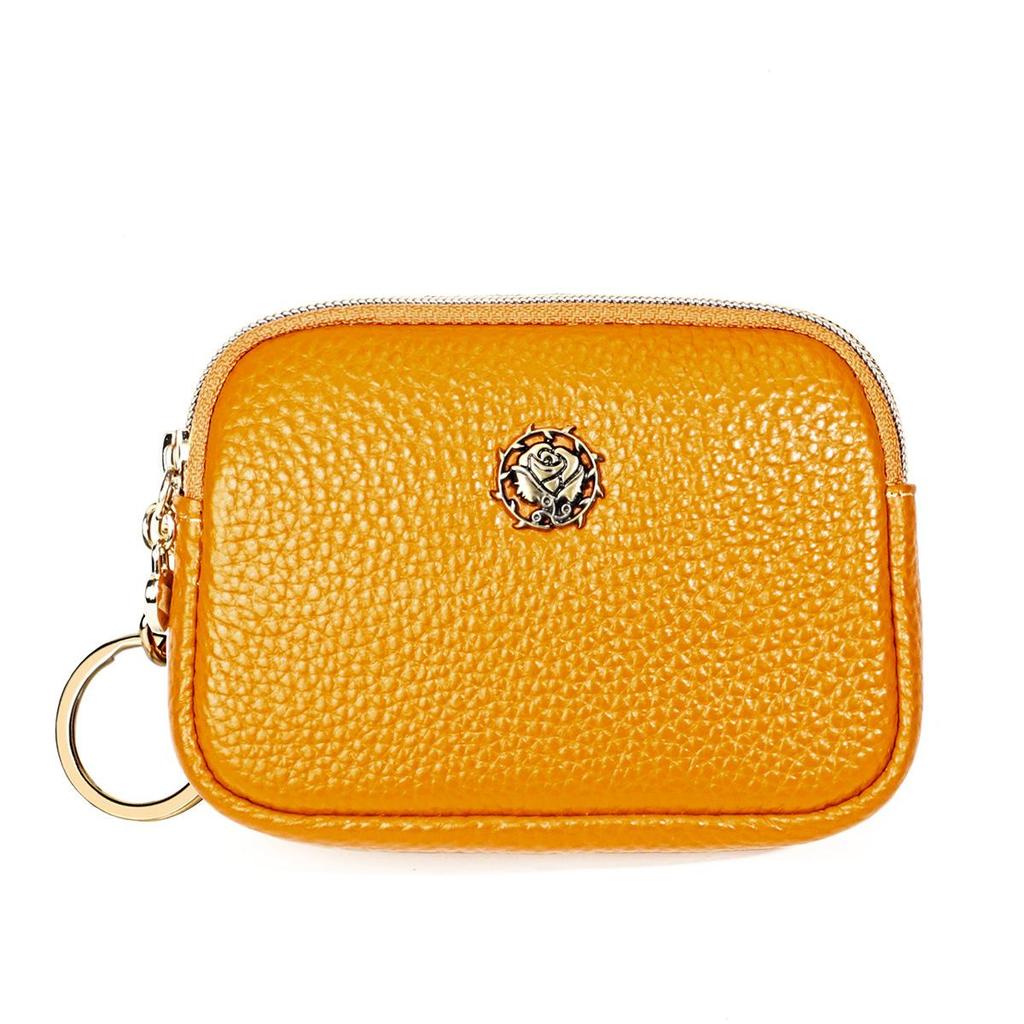 Модный женский кошелек из натуральной кожи с двойной молнией, небольшой кошелек, кошелек