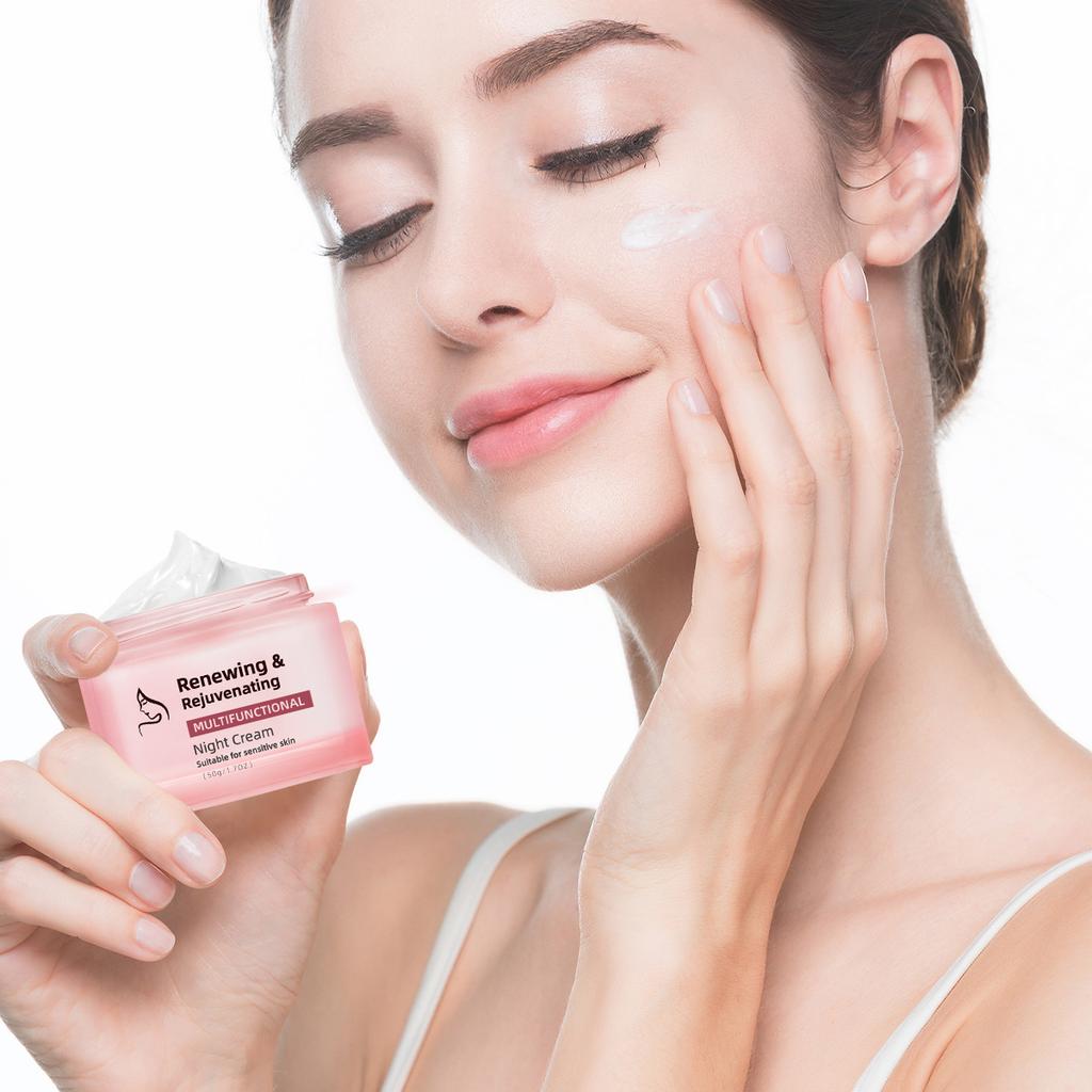 Восстанавливающий многофункциональный ночной крем 50 г – Коллагеновый пептидный антивозрастной увлажняющий ночной крем