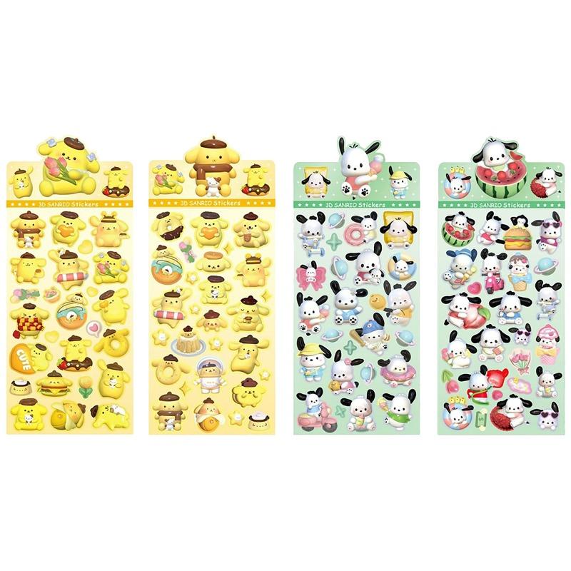 10/20 Наклеек Милые   Наклейки Sanrio Лазерные Мультяшные Девочка Детский Подарок Наклейки Скрапбукинг Канцелярские Товары  Игрушки
