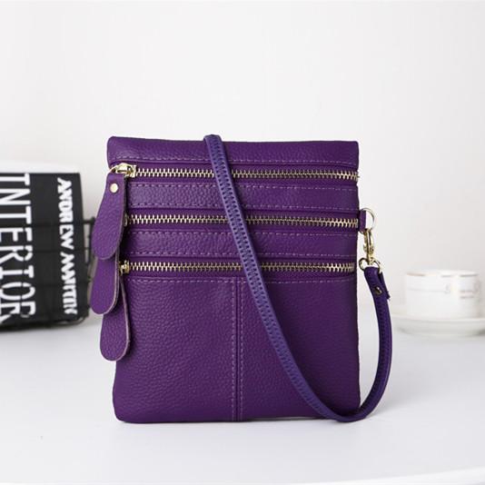Women Real Cow Genuine Leather Bag Small Female Shoulder Bag Black Crossbody Bags For Women's Phone Wallet Coin PurseMa