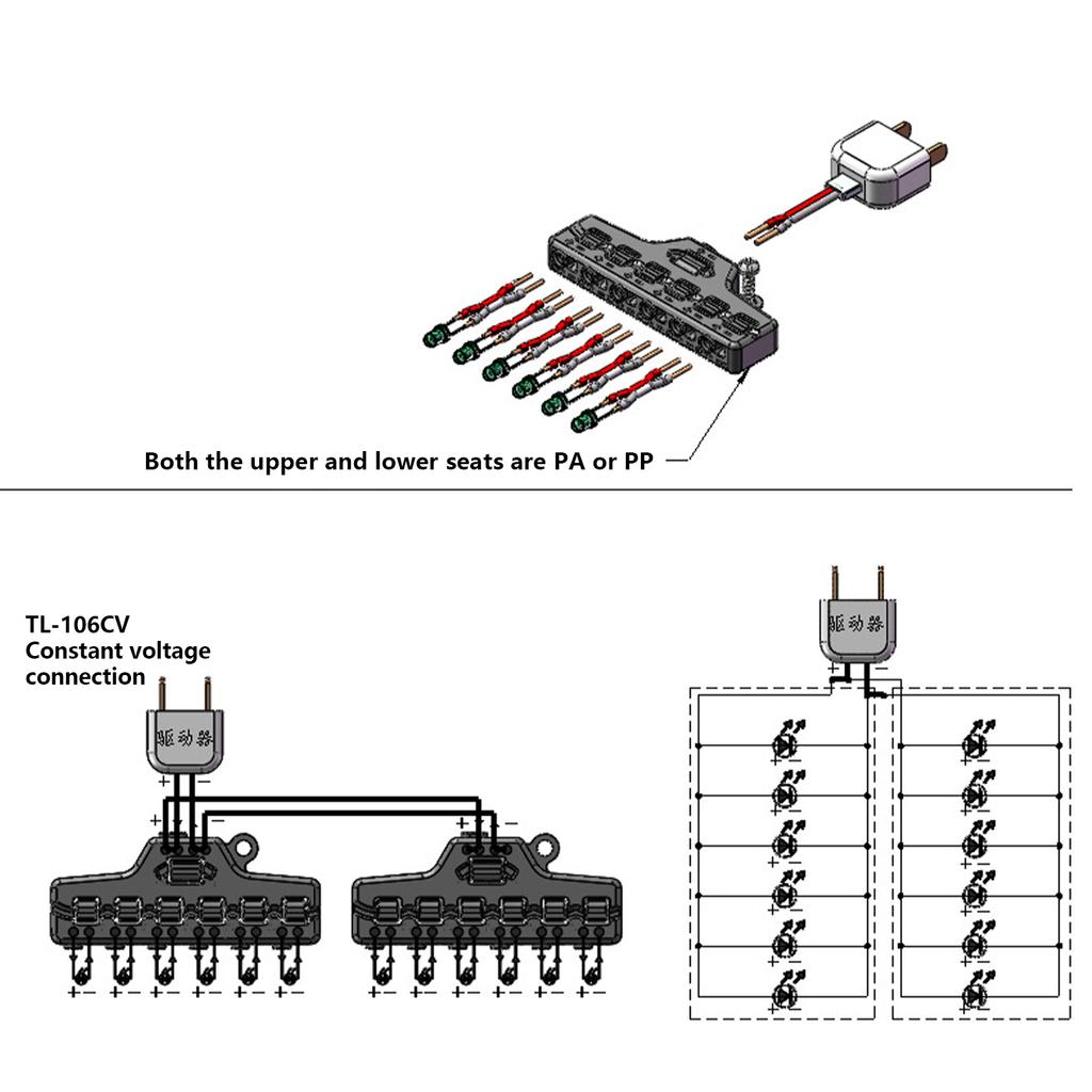 Разветвитель провода низкого напряжения 1 вход 6 выходов Соединительный блок провода светодиодного освещения для распределительного блока светодиодной ленты