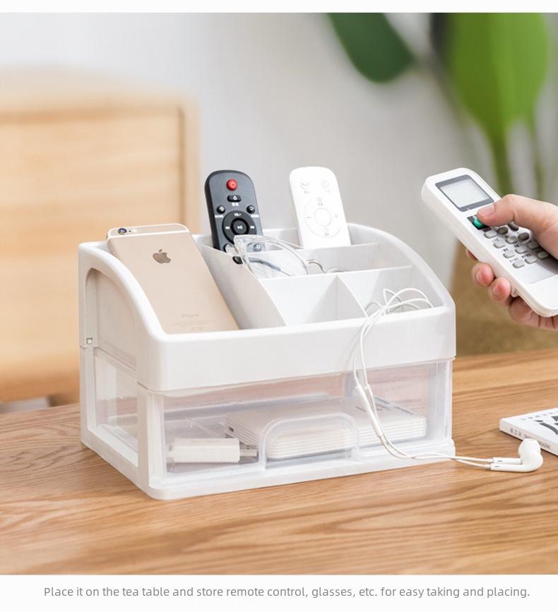 Multi-Layer Drawer-Style Cosmetic Desktop Storage Box: Transparent, Dustproof, Simple Storage Rack