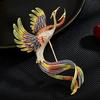 Брошь Феникс Блестящие Горный Хрусталь Красочный Реалистичный Феникс Свитер В Китайском Стиле Официальное Пальто Прищепка Для Одежды Ювелирные Изделия Подарок Аксессуары Для Одежды