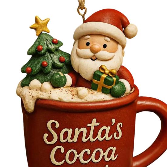 Christmas Ornament Drink Cup Hanging Charm Personalized Holiday Lanyard Decorations for
