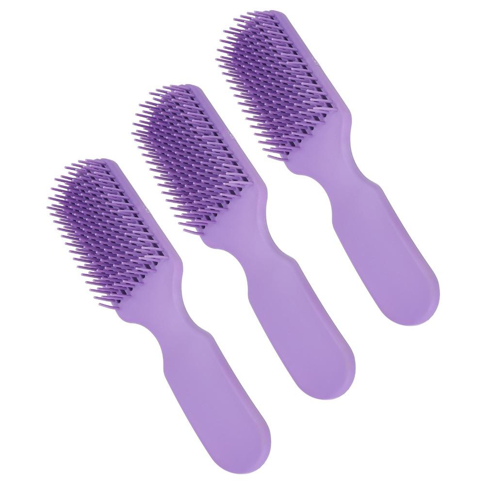 3pcs Rounded Tips Hair Detangler Comb Nine Claw Comb Massage Hair Brush Shower Use