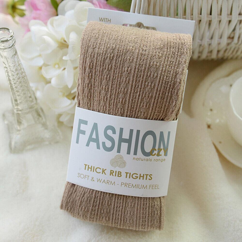 Woolen Footed Tights Yarn Knitted Pantyhose Fashion Winter Stretch Stockings Women