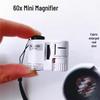 Mini 60x HD Magnifying Glass Microscope with Light for Jewelry, Jade, Banknote, Stamp, and Silver Identification.