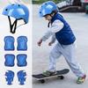 7Pcs/Set Kids Skating Protective Gear Kit Roller Skate Skateboard Bike Cycling Scooter Adjustable Helmet Knee Elbow Pad Wrist Guard Protector