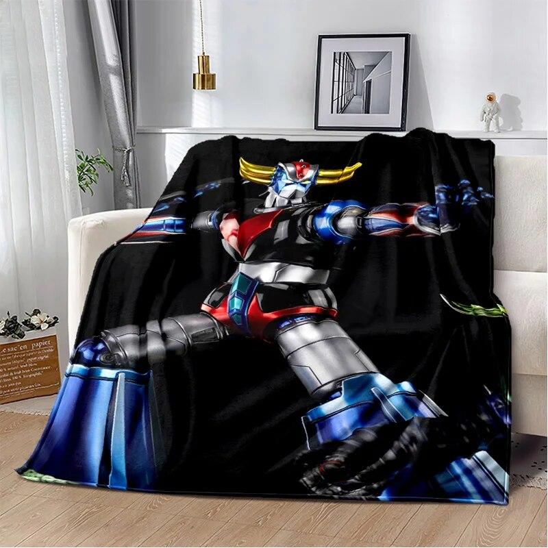 UFO Robot Grendizer Anime Cartoon Soft Plush Blanket,Flannel Blanket Throw Blanket for Living Room Bedroom Bed Sofa Picnic Kids