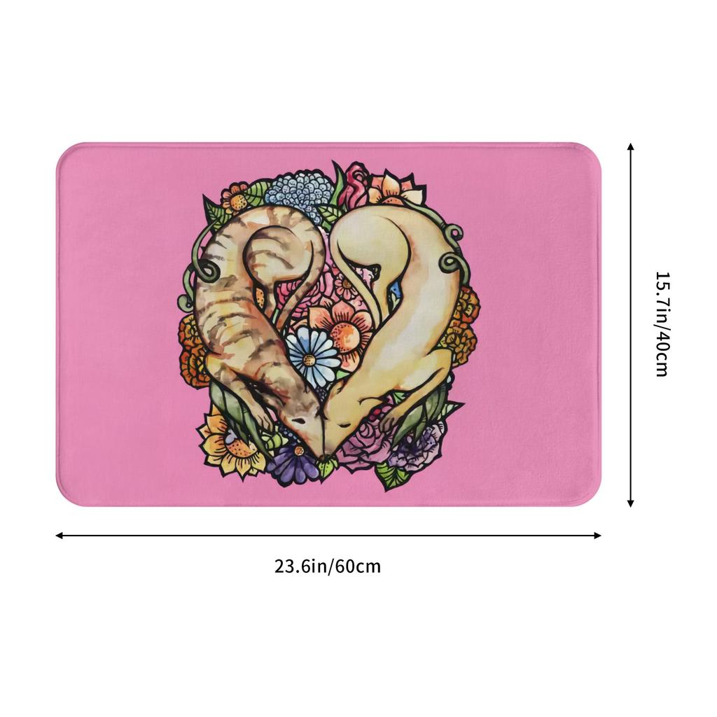Whippet Hound Dog Doormat Anti-Slip Kitchen Bath Mat Living Room Door Floor Entrance Carpet Rug