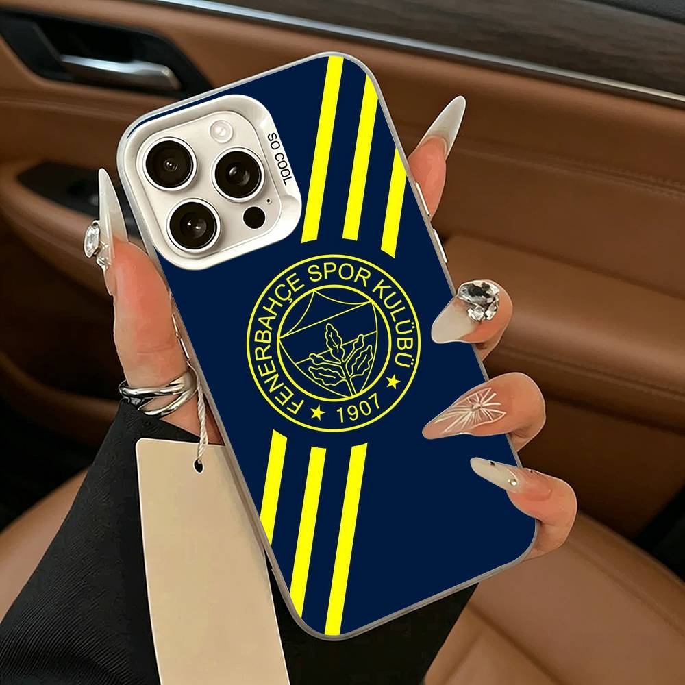 1907-Турция F-Fenerbahce Чехол для телефона для IPhone 17 Air 16 15 14 13 12 11 Pro Max Белый Серебристый Жесткий чехол