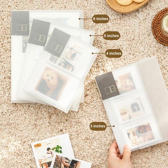 Photo Album Multiple Uses Dustproof Waterproof High Clarity Space-saving Photo Storage Transparent Pages Photo Card Collection Book Home Decor