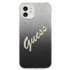 Guess Guhcp12Spcuglsbk Iphone 12 Mini5,4 Czarny/Black Hardcase Glitter Gradient Script