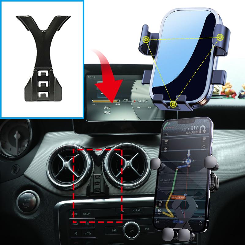 Car Mobile Phone Holder Accessories for Mercedes Benz GLA X156 CLA 2015~ GPS Bracket Navigation Stand Auto