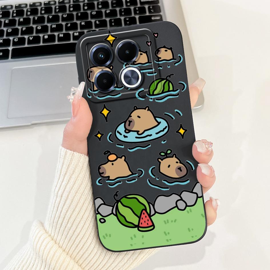For Infinix Note 40 5G Case Cartoon Rabbit Flower Anti Slip Bumper Soft Silicone Cover For Infinix Note40 X6852 X6851 Phone Case