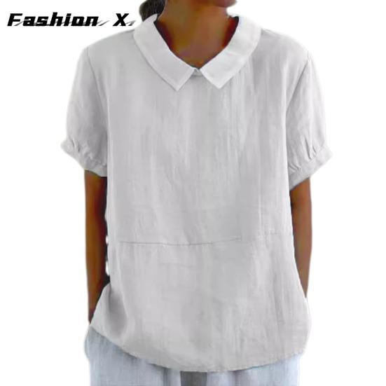 Женская рубашка, свободный пуловер, однотонные топы